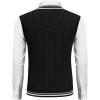 imageCOOFANDY Mens Sweater Vest V Neck Casual Sleeveless Pullover Striped Cable Knit Sweater VestBlack