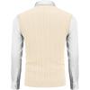 imageCOOFANDY Mens Sweater Vest V Neck Slim Fit Cable Knitted Sleeveless Pullover SweaterBeige