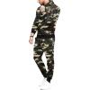 imageCOOFANDY Mens Tracksuit 2 Piece Hooded Athletic Sweatsuits Casual Running Jogging Sport Suit SetsGreen Camo