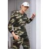 imageCOOFANDY Mens Tracksuit 2 Piece Hooded Athletic Sweatsuits Casual Running Jogging Sport Suit SetsGreen Camo