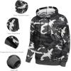 imageCOOFANDY Mens Tracksuit 2 Piece Hooded Athletic Sweatsuits Casual Running Jogging Sport Suit SetsGrey Camo