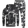 imageCOOFANDY Mens Tracksuit 2 Piece Hooded Athletic Sweatsuits Casual Running Jogging Sport Suit SetsGrey Camo