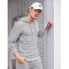 imageCOOFANDY Mens Tracksuit 2 Piece Hooded Athletic Sweatsuits Casual Running Jogging Sport Suit SetsGrey Heather