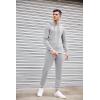 imageCOOFANDY Mens Tracksuit 2 Piece Hooded Athletic Sweatsuits Casual Running Jogging Sport Suit SetsGrey Heather