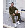 imageCOOFANDY Mens Tracksuit 2 Piece Long Sleeve Pullover Jogging Track Suit Athletic Casual SweatsuitArmy Green