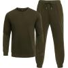 imageCOOFANDY Mens Tracksuit 2 Piece Long Sleeve Pullover Jogging Track Suit Athletic Casual SweatsuitArmy Green