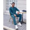 imageCOOFANDY Mens Tracksuit 2 Piece Long Sleeve Pullover Jogging Track Suit Athletic Casual SweatsuitDark Blue