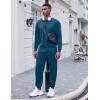 imageCOOFANDY Mens Tracksuit 2 Piece Long Sleeve Pullover Jogging Track Suit Athletic Casual SweatsuitDark Blue