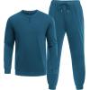 imageCOOFANDY Mens Tracksuit 2 Piece Long Sleeve Pullover Jogging Track Suit Athletic Casual SweatsuitDark Blue