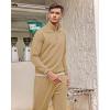 imageCOOFANDY Mens Tracksuit 2 Piece Relaxed Fit Halfzip Sweatsuits Athletic Running Jogging Suit SetsKhaki