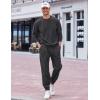 imageCOOFANDY Mens Tracksuit 2 Piece Sweatsuit Set Long Sleeve Pullover Athletic Suit For Sports Casual Fitness JoggingDark Grey