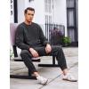 imageCOOFANDY Mens Tracksuit 2 Piece Sweatsuit Set Long Sleeve Pullover Athletic Suit For Sports Casual Fitness JoggingDark Grey