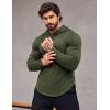 imageCOOFANDY Mens Workout Sweatshirts Long Sleeve Muscle Fit Athletic Gym Hoodies PulloverArmy Green 1