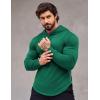 imageCOOFANDY Mens Workout Sweatshirts Long Sleeve Muscle Fit Athletic Gym Hoodies PulloverDeep Green