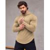 imageCOOFANDY Mens Workout Sweatshirts Long Sleeve Muscle Fit Athletic Gym Hoodies PulloverKhaki