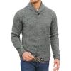 imageCOOFANDY Men Dress Sweater Shawl Collar Sweatshirt Fashion Light Fleece Sweatshirt Dark BlueDark Grey