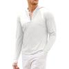 imageCOOFANDY Men Full Zip UPF 50 Sun Protection Hoodie Jacket Long Sleeve Lightweight Breathable UV Shirts with PocketsWhite