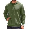 imageCOOFANDY Mens Hooded Sweatshirts Long Sleeve Casual Waffle Knit Pullover Hoodies with Kanga PocketArmy Green