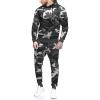imageCOOFANDY Mens Tracksuit 2 Piece Hooded Athletic Sweatsuits Casual Running Jogging Sport Suit SetsGrey Camo