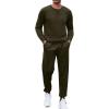 imageCOOFANDY Mens Tracksuit 2 Piece Long Sleeve Pullover Jogging Track Suit Athletic Casual SweatsuitArmy Green