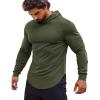 imageCOOFANDY Mens Workout Sweatshirts Long Sleeve Muscle Fit Athletic Gym Hoodies PulloverArmy Green 1