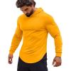 imageCOOFANDY Mens Workout Sweatshirts Long Sleeve Muscle Fit Athletic Gym Hoodies PulloverYellow