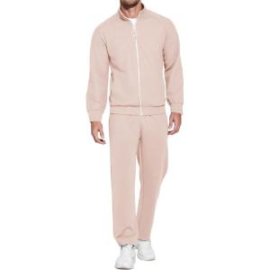 imageCOOFANDY Mens 2 Piece Tracksuit Casual Sweatsuits Full Zip Track Suits Jogging Athletic Suit SetsChampagne