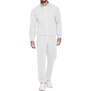imageCOOFANDY Mens 2 Piece Tracksuit Casual Sweatsuits Full Zip Track Suits Jogging Athletic Suit SetsWhite