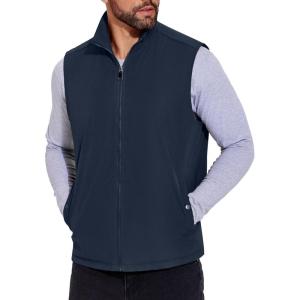 imageCOOFANDY Mens Casual Outerwear Vest Lightweight FullZip Sleeveless Jacket Outdoor Hiking Travel Golf Vest with PocketsNavy Blue