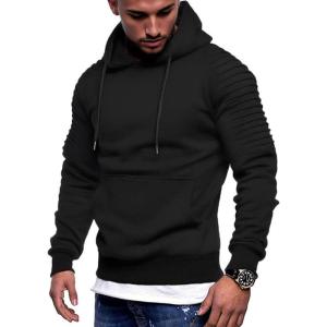imageCOOFANDY Mens Hoodie Sweatshirts Casual Drawstring Hoodies Fashion Hooded Collar Athletic Pullover with PocketBlack