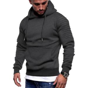 imageCOOFANDY Mens Hoodie Sweatshirts Casual Drawstring Hoodies Fashion Hooded Collar Athletic Pullover with PocketDark Gray