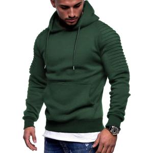 imageCOOFANDY Mens Hoodie Sweatshirts Casual Drawstring Hoodies Fashion Hooded Collar Athletic Pullover with PocketDark Green