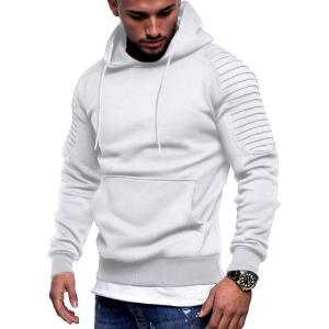 imageCOOFANDY Mens Hoodie Sweatshirts Casual Drawstring Hoodies Fashion Hooded Collar Athletic Pullover with PocketWhite
