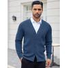 imageCOOFANDY Mens Cardigan Sweaters with Button Lightweight Casual V Neck Long Sleeve Pockets Knitted SweaterBlue