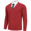 imageCOOFANDY Mens Cardigan Sweaters with Button Lightweight Casual V Neck Long Sleeve Pockets Knitted SweaterDark Red