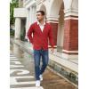 imageCOOFANDY Mens Cardigan Sweaters with Button Lightweight Casual V Neck Long Sleeve Pockets Knitted SweaterDark Red