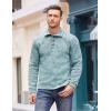 imageCOOFANDY Mens Casual Slim Fit Pullover Sweater Knitted Thermal SweatshirtAqua Green