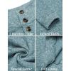imageCOOFANDY Mens Casual Slim Fit Pullover Sweater Knitted Thermal SweatshirtAqua Green