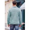 imageCOOFANDY Mens Casual Slim Fit Pullover Sweater Knitted Thermal SweatshirtAqua Green