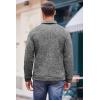 imageCOOFANDY Mens Casual Slim Fit Pullover Sweater Knitted Thermal SweatshirtBlack and White