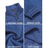 imageCOOFANDY Mens Casual Slim Fit Pullover Sweater Knitted Thermal SweatshirtBlue