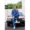 imageCOOFANDY Mens Casual Slim Fit Pullover Sweater Knitted Thermal SweatshirtBlue
