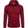 imageCOOFANDY Mens Casual Slim Fit Pullover Sweater Knitted Thermal SweatshirtRed