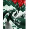 imageCOOFANDY Mens Christmas Cardigans Ugly Xmas Sweaters Reindeer Snowflake Shawl Collar Knitted Cardigan SweaterCheckered Christmas Tree