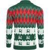 imageCOOFANDY Mens Christmas Cardigans Ugly Xmas Sweaters Reindeer Snowflake Shawl Collar Knitted Cardigan SweaterCheckered Christmas Tree
