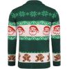 imageCOOFANDY Mens Christmas Cardigans Ugly Xmas Sweaters Reindeer Snowflake Shawl Collar Knitted Cardigan SweaterGreen Santa Claus