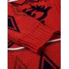 imageCOOFANDY Mens Christmas Cardigans Ugly Xmas Sweaters Reindeer Snowflake Shawl Collar Knitted Cardigan SweaterRed Elk