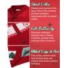 imageCOOFANDY Mens Christmas Cardigans Ugly Xmas Sweaters Reindeer Snowflake Shawl Collar Knitted Cardigan SweaterRed Santa Claus