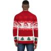 imageCOOFANDY Mens Christmas Cardigans Ugly Xmas Sweaters Reindeer Snowflake Shawl Collar Knitted Cardigan SweaterRed Santa Claus