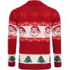 imageCOOFANDY Mens Christmas Cardigans Ugly Xmas Sweaters Reindeer Snowflake Shawl Collar Knitted Cardigan SweaterRed Santa Claus